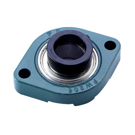 SAFW201 Budget 12mm 2-Bolt Flanged Bearing with Eccentric Locking Collar